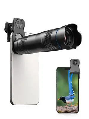 28X High-Power Telephoto Lens for Smartphone Universal Clip-on Telephoto Lens for iPhone, Samsung, Android, Clear Long-Range Shots, Also Works as Monocular 28X High-Power Telephoto Lens for Smartphone Universal Clip-on Telephoto Lens for iPhone, Samsung, Android, Clear Long-Range Shots, Also Works as Monocular