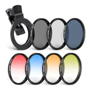 67mm ND + CPL + Star + 4 Graduated Color Filter Set with Phone Lens Clamp Compatible with iPhone 17 16 16e 15 14 Pro Max Plus Android Samsung S25 Ultra 67mm ND + CPL + Star + 4 Graduated Color Filter Set with Phone Lens Clamp Compatible with iPhone 17 16 16e 15 14 Pro Max Plus Android Samsung S25 Ultra