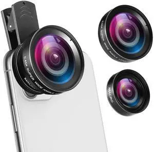 (Upgraded) Phone Camera Lens, 0.45X Super Wide Angle Lens, 15X Macro Lens, Clip-On 2 in 1 Professional for iPhone Lens Kit for TIK Tok, Vlog, Yotube, Compatible with iPhone, Samsung, Google Pixel (Upgraded) Phone Camera Lens, 0.45X Super Wide Angle Lens, 15X Macro Lens, Clip-On 2 in 1 Professional for iPhone Lens Kit for TIK Tok, Vlog, Yotube, Compatible with iPhone, Samsung, Google Pixel