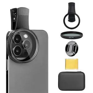 52mm Clip-on CPL Phone Camera Lens Filter Kit, Circular Polarizer Polarizing Filter Compatible with iPhone 16 15 14 13 12 11,Upgrade Smartphones Portable Polarizer 52mm Clip-on CPL Phone Camera Lens Filter Kit, Circular Polarizer Polarizing Filter Compatible with iPhone 16 15 14 13 12 11,Upgrade Smartphones Portable Polarizer