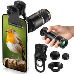 22x Phone Telephoto Lens for iPhone and Android, HD Telephoto with Cell Phone Lens Attachments & Silicone Eyecup, Compact for Wildlife, Bird Watching, Concert, Hiking and Sports Events 22x Phone Telephoto Lens for iPhone and Android, HD Telephoto with Cell Phone Lens Attachments & Silicone Eyecup, Compact for Wildlife, Bird Watching, Concert, Hiking and Sports Events