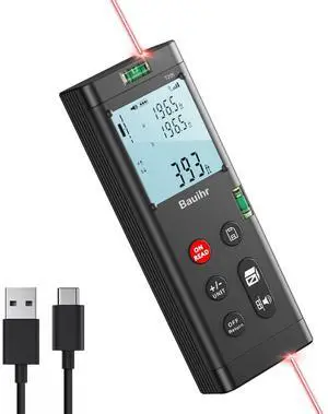 393ft Dual Laser Measuring Tool Aluminum Rechargeable Distance Meter 393ft Dual Laser Measuring Tool Aluminum Rechargeable Distance Meter