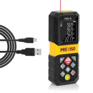 Laser Measure, 265Ft Rechargeable Laser Distance Meter with Multi-Measurement Units M/in/Ft, Backlit LCD 4 Line Display, and Pythagorean, Distance, Area, Volume Modes Laser Measure, 265Ft Rechargeable Laser Distance Meter with Multi-Measurement Units M/in/Ft, Backlit LCD 4 Line Display, and Pythagorean, Distance, Area, Volume Modes
