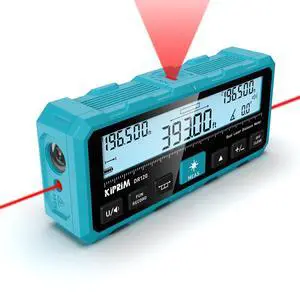 DR120 Dual Laser Distance Meter with Bidirectional Laser Emission, Vertical Laser Marking Line, and Electronic Level, Measures in Meters, Feet, and Inches, 393ft/120m Range Rangefinder DR120 Dual Laser Distance Meter with Bidirectional Laser Emission, Vertical Laser Marking Line, and Electronic Level, Measures in Meters, Feet, and Inches, 393ft/120m Range Rangefinder