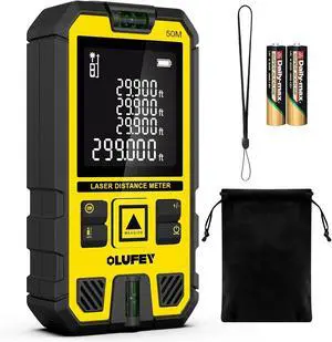 Laser Measure,Laser Distance Meter Device IP54 Portable Digital Measure Tool Range Finder with Bubble Levels and LCD Backlit Laser Measure,Laser Distance Meter Device IP54 Portable Digital Measure Tool Range Finder with Bubble Levels and LCD Backlit