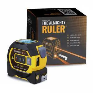 Laser Tape Measure | Laser Distance Measurer, Heavy-Duty Tool with Cross Marking Feature, Smart Range Finder, Easy-Read Display, Ft & Metric Measurement | 131 ft | 43 yd | 40 m Laser Tape Measure | Laser Distance Measurer, Heavy-Duty Tool with Cross Marking Feature, Smart Range Finder, Easy-Read Display, Ft & Metric Measurement | 131 ft | 43 yd | 40 m