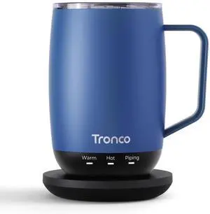 Temperature Control Heated Coffee Mug 14 oz Rechargeable Self-Heating Coffee Mug with Lid Manual Control, 3 Modes, 130 Min Battery Life, Auto Shut-Off (Blue) Temperature Control Heated Coffee Mug 14 oz Rechargeable Self-Heating Coffee Mug with Lid Manual Control, 3 Modes, 130 Min Battery Life, Auto Shut-Off (Blue)