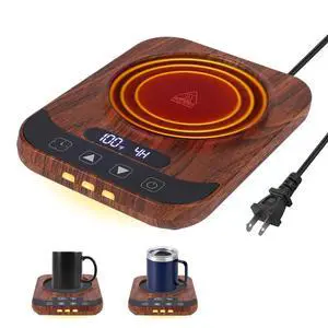 Coffee Mug Warmer for Desk with 9 Temperature Settings, Auto Shut Off, Digital Display, Smart Timing & Reservation, Electric Cup Warmer for Office, Home, Tea, Milk & Beverage Heating (Wood Grain) Coffee Mug Warmer for Desk with 9 Temperature Settings, Auto Shut Off, Digital Display, Smart Timing & Reservation, Electric Cup Warmer for Office, Home, Tea, Milk & Beverage Heating (Wood Grain)