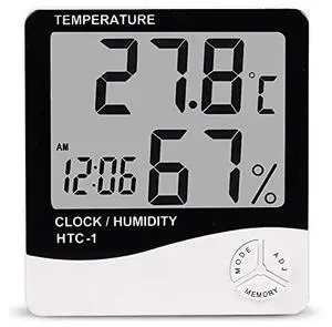 HTC-1 Digital Hygrometer Indoor Thermometer Clock/Alarm Humidity Meter Room Thermometer with Temperature and Humidity Monitor Mini Hygrometer Outdoor HTC-1 Digital Hygrometer Indoor Thermometer Clock/Alarm Humidity Meter Room Thermometer with Temperature and Humidity Monitor Mini Hygrometer Outdoor