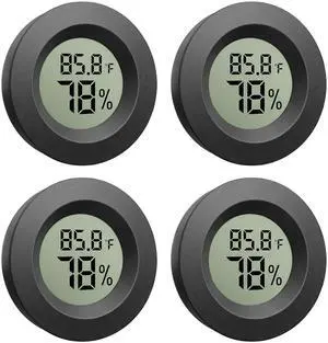 4-Pack Mini Hygrometer Thermometer, Digital LCD Humidity Meter Indoor/Outdoor Temperature Humidity Monitor, Reptile Thermometer Fahrenheit()/Celsius() for Incubators, Greenhouse Garden, Cellar, Jars 4-Pack Mini Hygrometer Thermometer, Digital LCD Humidity Meter Indoor/Outdoor Temperature Humidity Monitor, Reptile Thermometer Fahrenheit()/Celsius() for Incubators, Greenhouse Garden, Cellar, Jars