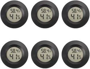 Mini Hygrometer Digital Thermometer Humidity Meter 6 Pack Hygrometer Thermometers Indoor/Outdoor Humidity Monitor Reptile Thermometer for Greenhouse Garden Cellar Fahrenheit()/ Celsius() Mini Hygrometer Digital Thermometer Humidity Meter 6 Pack Hygrometer Thermometers Indoor/Outdoor Humidity Monitor Reptile Thermometer for Greenhouse Garden Cellar Fahrenheit()/ Celsius()