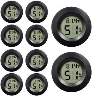 10 Pack Mini Hygrometer Thermometer - Digital Hygrometer Gauge LCD Monitor Temperature Humidity Meter Indoor Room Round Humidity Temperature Gauge for Greenhouse Home Kitchen 10 Pack Mini Hygrometer Thermometer - Digital Hygrometer Gauge LCD Monitor Temperature Humidity Meter Indoor Room Round Humidity Temperature Gauge for Greenhouse Home Kitchen