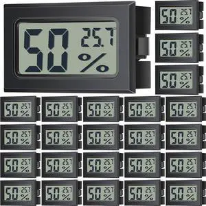 24 Pack Mini Digital Hygrometer Thermometers Indoor Humidity Monitor Temperature Humidity Gauge Meter with Fahrenheit for Greenhouse Garden Cellar Closet 24 Pack Mini Digital Hygrometer Thermometers Indoor Humidity Monitor Temperature Humidity Gauge Meter with Fahrenheit for Greenhouse Garden Cellar Closet