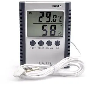 Digital Indoor Outdoor in/Out Wall Mount Monitor Sensor LCD Temperature Thermometer Hygrometer Humidity Meter with Probe Cable Digital Indoor Outdoor in/Out Wall Mount Monitor Sensor LCD Temperature Thermometer Hygrometer Humidity Meter with Probe Cable