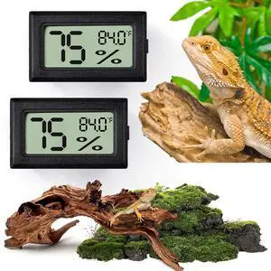 Reptile Thermometer and Humidity Gauge,2PCS Digital Hygrometer Adhesive Reptile Terrarium Hydrometer,Bearded Dragon Tank Accessories,Pet Humidity Meter Supplies for Leopard Crested Gecko,Snake,Lizard Reptile Thermometer and Humidity Gauge,2PCS Digital Hygrometer Adhesive Reptile Terrarium Hydrometer,Bearded Dragon Tank Accessories,Pet Humidity Meter Supplies for Leopard Crested Gecko,Snake,Lizard