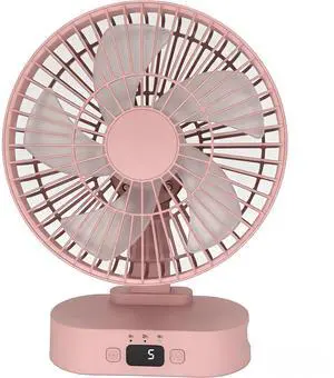 USB Small Mini Quiet Desk Fan 6-Inch Size, 5-Speed Adjustable Wind Strength with Digital Display, 3-Level Timer Auto Shut-Off, and 90-Degree Rotation (Pink) USB Small Mini Quiet Desk Fan 6-Inch Size, 5-Speed Adjustable Wind Strength with Digital Display, 3-Level Timer Auto Shut-Off, and 90-Degree Rotation (Pink)