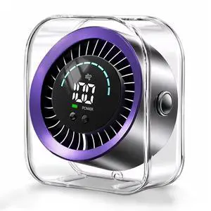 Desk Fan Small Quiet, Rechargeable USB Table Fan with Turbo Airflow, 100 Speeds LED Display, 360° Rotation, Portable Battery Powered Desktop Fan for Bedroom Home Office Travel, Grey Desk Fan Small Quiet, Rechargeable USB Table Fan with Turbo Airflow, 100 Speeds LED Display, 360° Rotation, Portable Battery Powered Desktop Fan for Bedroom Home Office Travel, Grey