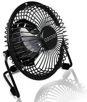 4" USB Personal Desk Fan Portable Mini Table Cooling Fan - Plugs into Computer - Adjustable 360° Tilt, Quiet, Rubber Grip Feet - Black 4" USB Personal Desk Fan Portable Mini Table Cooling Fan - Plugs into Computer - Adjustable 360° Tilt, Quiet, Rubber Grip Feet - Black