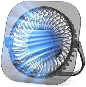 Desktop Fan with LED Night Light, 3 Adjustable Wind Speeds, Foldable & Adjustable Angle, USB Powered Ultra Quiet Personal Fan, Compact ABS Portable Cooling Fan for Home Office Bedroom Desk Desktop Fan with LED Night Light, 3 Adjustable Wind Speeds, Foldable & Adjustable Angle, USB Powered Ultra Quiet Personal Fan, Compact ABS Portable Cooling Fan for Home Office Bedroom Desk