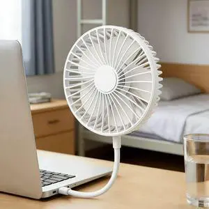 USB Desk Fan, Portable Personal Fan with Flexible Gooseneck, Quiet Cooling for Laptop, Office, Bedside, Trave USB Desk Fan, Portable Personal Fan with Flexible Gooseneck, Quiet Cooling for Laptop, Office, Bedside, Trave