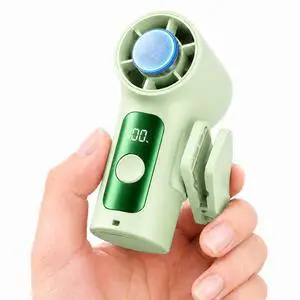 Portable Clip-On Mini Fan with Ice Cooler,Turbo Personal Handheld Mini Fan 3000mAh RechargeableDetachable Clip,Pocket Size for Travel/Eye Lash/Beach/Concert Portable Clip-On Mini Fan with Ice Cooler,Turbo Personal Handheld Mini Fan 3000mAh RechargeableDetachable Clip,Pocket Size for Travel/Eye Lash/Beach/Concert