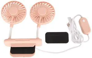 Noiseless Clip On Fan 2 Heads USB Powered, 3 Speeds | Space Saving Monitor Fan for Desktop Laptop Home Office (Pink) Noiseless Clip On Fan 2 Heads USB Powered, 3 Speeds | Space Saving Monitor Fan for Desktop Laptop Home Office (Pink)