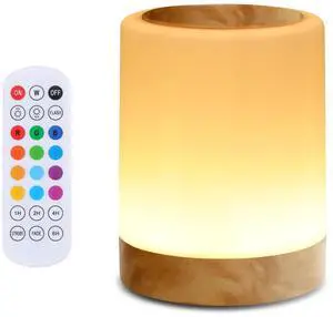 Touch Bedside Table Lamp,13 RGB Colors & 5 Brightness, USB Rechargeable Desk Lamp, Remote Control Dimmable Night Light with RGB Color Changing,Portable Lamp for Baby, Bedroom, Living Room Touch Bedside Table Lamp,13 RGB Colors & 5 Brightness, USB Rechargeable Desk Lamp, Remote Control Dimmable Night Light with RGB Color Changing,Portable Lamp for Baby, Bedroom, Living Room
