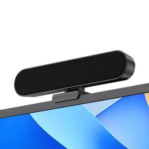 Computer Speakers for Desktop PC Monitor, USB Wired Computer Sound Bar with Clip, Plug and Play Laptop Speaker for PC Mac Tablet, Loud Sound, USB A to USB C, Easily Clamps to Monitors Computer Speakers for Desktop PC Monitor, USB Wired Computer Sound Bar with Clip, Plug and Play Laptop Speaker for PC Mac Tablet, Loud Sound, USB A to USB C, Easily Clamps to Monitors