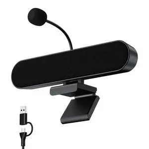 Computer Speakers with Microphone for Desktop PC, USB Wired Clip On Computer Sound Bar, Plug-n-Play Laptop Speaker w/Mic for Meeting/Gaming/Learning, Clear Audio, Easily Clamps to Monitors Computer Speakers with Microphone for Desktop PC, USB Wired Clip On Computer Sound Bar, Plug-n-Play Laptop Speaker w/Mic for Meeting/Gaming/Learning, Clear Audio, Easily Clamps to Monitors