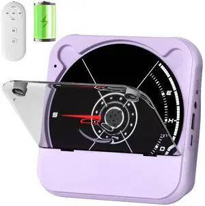 Portable CD Player Bluetooth Rechargeable, Wireless Mini Desktop for Home with HiFi Speaker, Cute CD Player Remote Control, Supports CD/FM Radio/USB/AUX/Timer/Repeat, Purple Portable CD Player Bluetooth Rechargeable, Wireless Mini Desktop for Home with HiFi Speaker, Cute CD Player Remote Control, Supports CD/FM Radio/USB/AUX/Timer/Repeat, Purple