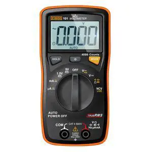 101 Mini Digital Multimeter, TRMS 4000 Counts Auto-Ranging Pocket Voltmeter, Multi Tester for AC/DC Voltage Current Resistance Capacitance, with NCV, Live Wire, Battery Test and LCD Backlight 101 Mini Digital Multimeter, TRMS 4000 Counts Auto-Ranging Pocket Voltmeter, Multi Tester for AC/DC Voltage Current Resistance Capacitance, with NCV, Live Wire, Battery Test and LCD Backlight