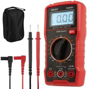 Multimeter Voltage Tester - Digital Volt Meter with Backlit Display and Needle Probes for AC/DC Voltage, DC Current, and Wire Continuity by Multimeter Voltage Tester - Digital Volt Meter with Backlit Display and Needle Probes for AC/DC Voltage, DC Current, and Wire Continuity by
