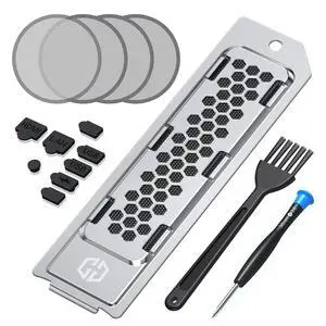 Cooling & Dust Protection Upgrade for PS5 Pro/PS5 Slim, PS5 Pro/Slim M.2 SSD Heatsink Cover with Fan Dust Filter and Port Plugs, Prevent Overheating and Dust Buildup (PS5 Pro/PS5 Slim) Cooling & Dust Protection Upgrade for PS5 Pro/PS5 Slim, PS5 Pro/Slim M.2 SSD Heatsink Cover with Fan Dust Filter and Port Plugs, Prevent Overheating and Dust Buildup (PS5 Pro/PS5 Slim)