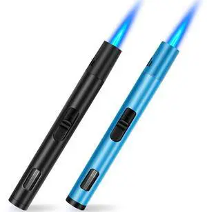 2 Pack Torch Lighters Refillable Butane Lighter with Visible Fuel Window, Windproof Adjustable Jet Flame Long Lighters for Candle, Grill, BBQ, Camping, Fireworks (Butane NOT Included) 2 Pack Torch Lighters Refillable Butane Lighter with Visible Fuel Window, Windproof Adjustable Jet Flame Long Lighters for Candle, Grill, BBQ, Camping, Fireworks (Butane NOT Included)