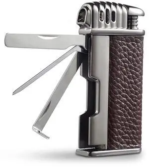 3 in 1 Pipe Lighter Butane Angled Soft Flame Refillable with 3 Pipe Cleaner Tools Multifunctional Gas Lighter for Camping Grill Fireplace Candle (Gas Not Included) 3 in 1 Pipe Lighter Butane Angled Soft Flame Refillable with 3 Pipe Cleaner Tools Multifunctional Gas Lighter for Camping Grill Fireplace Candle (Gas Not Included)