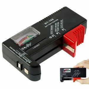 Black Universal BT168 Digital Battery Tester Volt Checker for AA AAA 9V Button Multiple Voltage Tools Battery BT-168 Tester Meter Size Household Batteries, Chargers and Accessories Black Universal BT168 Digital Battery Tester Volt Checker for AA AAA 9V Button Multiple Voltage Tools Battery BT-168 Tester Meter Size Household Batteries, Chargers and Accessories