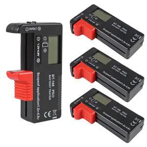 4PACK Battery Tester, Universal Battery Checker Small Battery Testers for AAA AA C D 9V 1.5V Button Cell Household Batteries ModelBT-168 PRO 4PACK Battery Tester, Universal Battery Checker Small Battery Testers for AAA AA C D 9V 1.5V Button Cell Household Batteries ModelBT-168 PRO