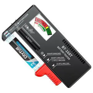Magnetic Battery Tester for AAA AA C D 9V, Buttons, Batteries Checker Magnetic Battery Tester for AAA AA C D 9V, Buttons, Batteries Checker