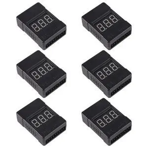 Lipo Battery Checker,6Pack RC Lipo Battery Voltage Detector with Low Voltage Buzzer Alarm and LED Indicator,for 1S-8S Iithium Battery 1655 Lipo Battery Checker,6Pack RC Lipo Battery Voltage Detector with Low Voltage Buzzer Alarm and LED Indicator,for 1S-8S Iithium Battery 1655