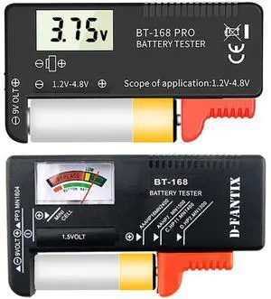 2PCS Battery Tester Checker Digital LCD Universal Battery Tester Monitor for AA AAA C D 9V 1.5V 1.2~4.8V Batteries Household Battery Testers Power Meter 2PCS Battery Tester Checker Digital LCD Universal Battery Tester Monitor for AA AAA C D 9V 1.5V 1.2~4.8V Batteries Household Battery Testers Power Meter
