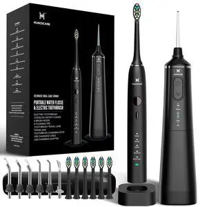 Upgraded Pro Dental Care Kit: 5-Mode Water Flosser & 50,000 VPM Sonic Electric Toothbrush | Premium Oral Clean Set with Enhanced Cleaning Modes, Larger Tank & Refined Design for Advanced Gum Health Upgraded Pro Dental Care Kit: 5-Mode Water Flosser & 50,000 VPM Sonic Electric Toothbrush | Premium Oral Clean Set with Enhanced Cleaning Modes, Larger Tank & Refined Design for Advanced Gum Health