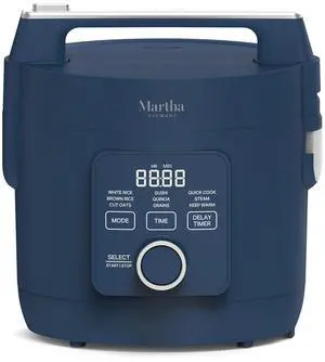 Rice Cooker, 4 Cup (Uncooked) / 8 Cup (Cooked), Ceramic Non-Stick Removable Pot, Keep Warm, Measure Markings, Steam Basket, Brown & Sushi Rice, Quick Cook, Quinoa, Grains, Oats, Indigo Blue Rice Cooker, 4 Cup (Uncooked) / 8 Cup (Cooked), Ceramic Non-Stick Removable Pot, Keep Warm, Measure Markings, Steam Basket, Brown & Sushi Rice, Quick Cook, Quinoa, Grains, Oats, Indigo Blue