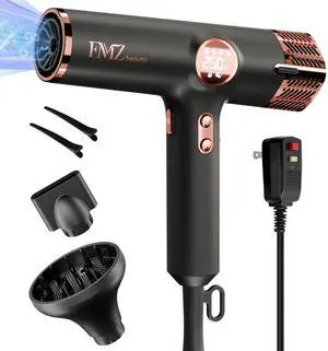 Professional Ionic Hair Blow Dryer Smart Display with Diffuser, 1875W High Speed Powerful BLDC Motor for Fast Drying, Mini Portable Lightweight Quiet, Curly Hairdryer for Men Women Salon Travel Professional Ionic Hair Blow Dryer Smart Display with Diffuser, 1875W High Speed Powerful BLDC Motor for Fast Drying, Mini Portable Lightweight Quiet, Curly Hairdryer for Men Women Salon Travel