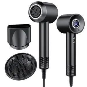 Hair Dryer, 180,000 RPM High-Speed Ionic Blow Dryer with Brushless Motor, 500 Million Negative Ions, LED Display, Low-Noise Professional Hairdryer for Fast Drying, Magnetic Diffuser for Home & Travel Hair Dryer, 180,000 RPM High-Speed Ionic Blow Dryer with Brushless Motor, 500 Million Negative Ions, LED Display, Low-Noise Professional Hairdryer for Fast Drying, Magnetic Diffuser for Home & Travel