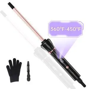 Small Curling Iron 3/8 Inch, Small Curling Wand with LCD Temperature Display, Skinny Curling Wand for Defined Curls, Adjustable Heat Wand Curler for Short & Long Hair Small Curling Iron 3/8 Inch, Small Curling Wand with LCD Temperature Display, Skinny Curling Wand for Defined Curls, Adjustable Heat Wand Curler for Short & Long Hair