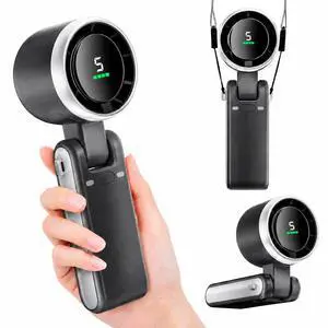 Portable Handheld Fan, 5 Gear Wind, Up to 12 Working Hours, Mini Personal Hand Fan Blow Cold Air with Air Turbo Tech Cooling Fan for Outdoor Activities, Travel, Sports Events (Black) Portable Handheld Fan, 5 Gear Wind, Up to 12 Working Hours, Mini Personal Hand Fan Blow Cold Air with Air Turbo Tech Cooling Fan for Outdoor Activities, Travel, Sports Events (Black)