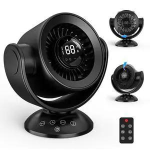 Fan for Bedroom,Desk Fans,Air Circulator Fan with Remote, 90°Vertical +120°Auto Oscillating,100 Speeds, 10H Timer, 25dB Quiet Fan,Digital Display Rechargeable USB, for Home Office TravelBlack Fan for Bedroom,Desk Fans,Air Circulator Fan with Remote, 90°Vertical +120°Auto Oscillating,100 Speeds, 10H Timer, 25dB Quiet Fan,Digital Display Rechargeable USB, for Home Office TravelBlack