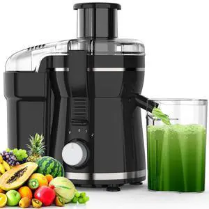 Juicer Machine, 500W Centrifugal Juicer Extractor with 3 Speed & Wide Mouth 3 Feed Chute for Fruit Vegetable, High Yield Juicer Included Cleaning Brush for Easy to Clean Juicer Machine, 500W Centrifugal Juicer Extractor with 3 Speed & Wide Mouth 3 Feed Chute for Fruit Vegetable, High Yield Juicer Included Cleaning Brush for Easy to Clean