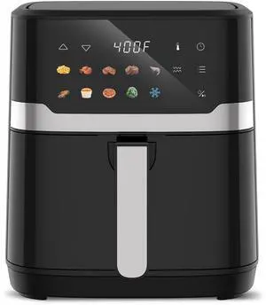 Air Fryer 6.8QT, 10-in-1 Functions Airfryer with Visible Window, 400°F Fast Heating & Adjustable Bottom Heater for Crispier Results, Nonstick & Dishwasher-Safe Basket, 1700W, Black Air Fryer 6.8QT, 10-in-1 Functions Airfryer with Visible Window, 400°F Fast Heating & Adjustable Bottom Heater for Crispier Results, Nonstick & Dishwasher-Safe Basket, 1700W, Black