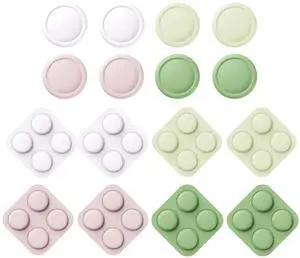 Button Caps + Thumb Grip Set for Nintendo Switch 2, 8 Silicone Colorful ABXY Directional Button Covers & 4 Joystick Caps for Joycon - White & Pink & Antique Yellow & Matcha Green Button Caps + Thumb Grip Set for Nintendo Switch 2, 8 Silicone Colorful ABXY Directional Button Covers & 4 Joystick Caps for Joycon - White & Pink & Antique Yellow & Matcha Green